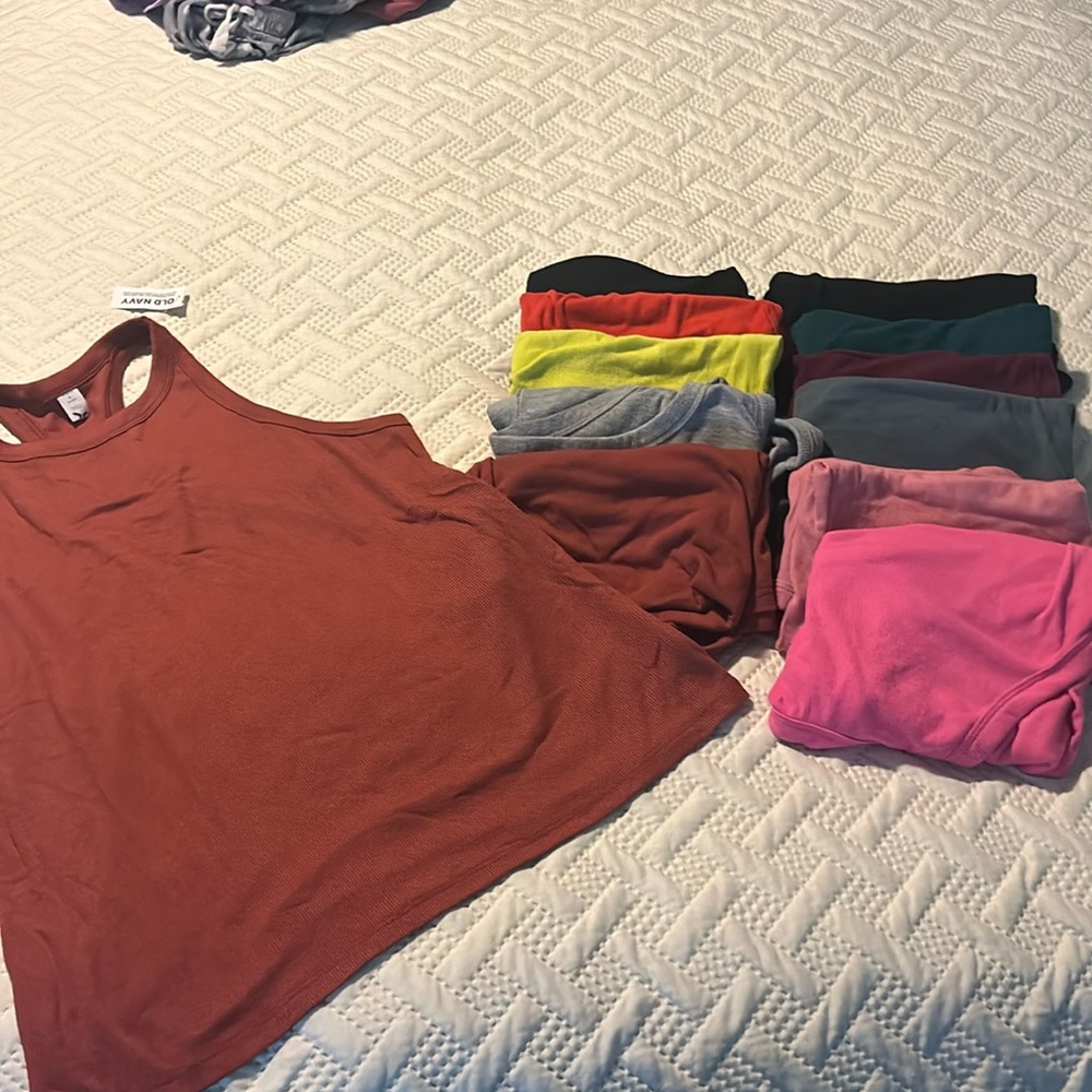 Lot of 13 old navy racer back tanks